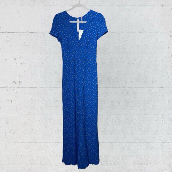 NWT Free People Mia Jumpsuit Blue Floral Size 0 - Picture 4 of 13